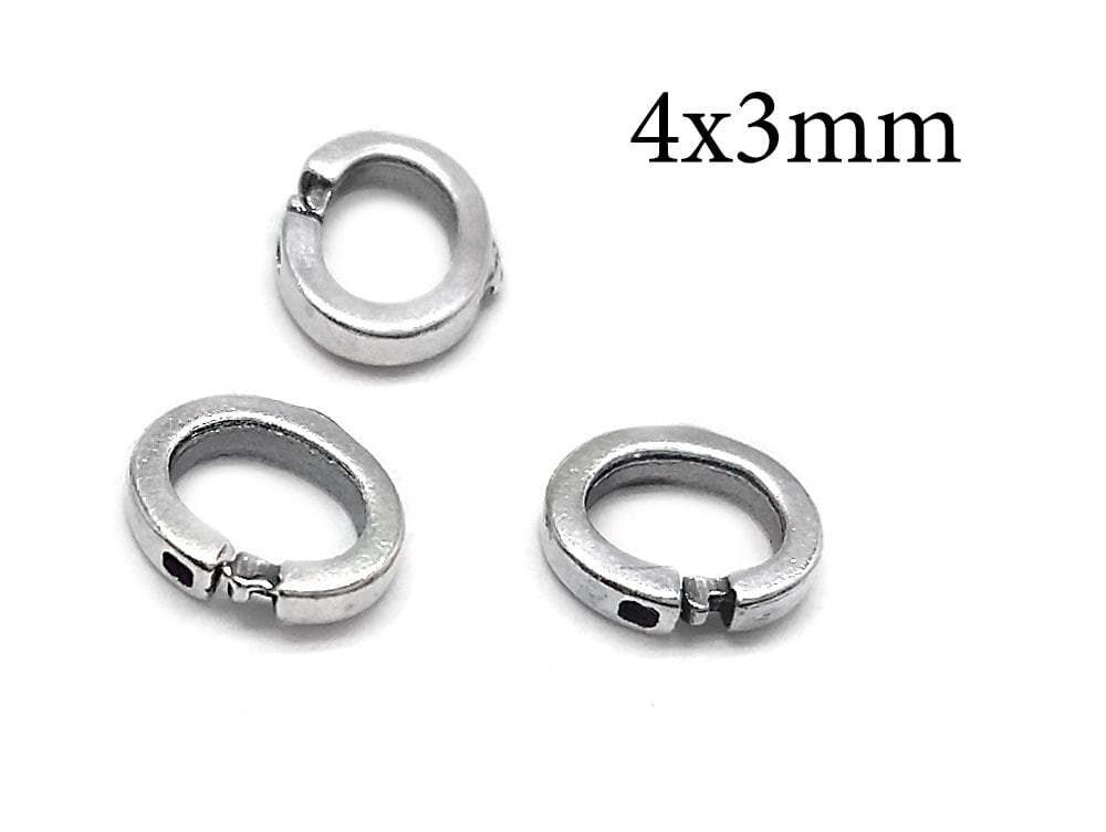10pcs Sterling Silver Lock in Jump Rings Oval Sterling Etsy