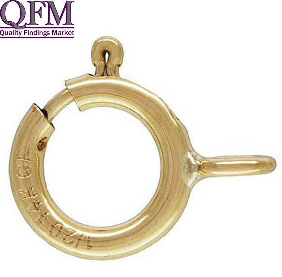 100pcs 14K Gold Filled Spring Ring Clasp 1 20 14K 5mm 5.5mm 6mm