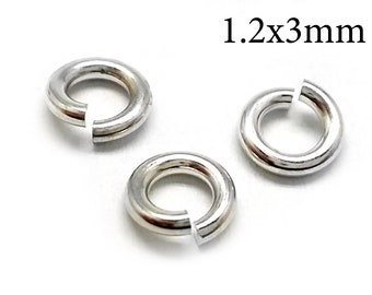 25 pc, 7mm 16 Gauge, Open Jump Rings, Sterling Silver, Jump Rings.925