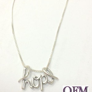 3stk/pkg Sterling Silber 925 Hope Anhänger 15 x 34 mm. Kette nicht inbegriffen- Hope Anhänger
