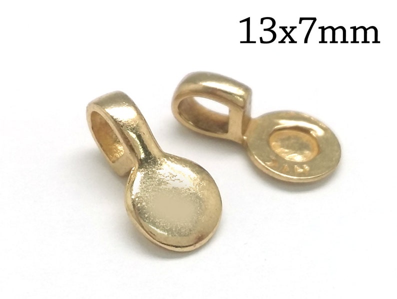 5pcs Brass Glue on Bail Pendant Bail Beads Necklace Bail Etsy