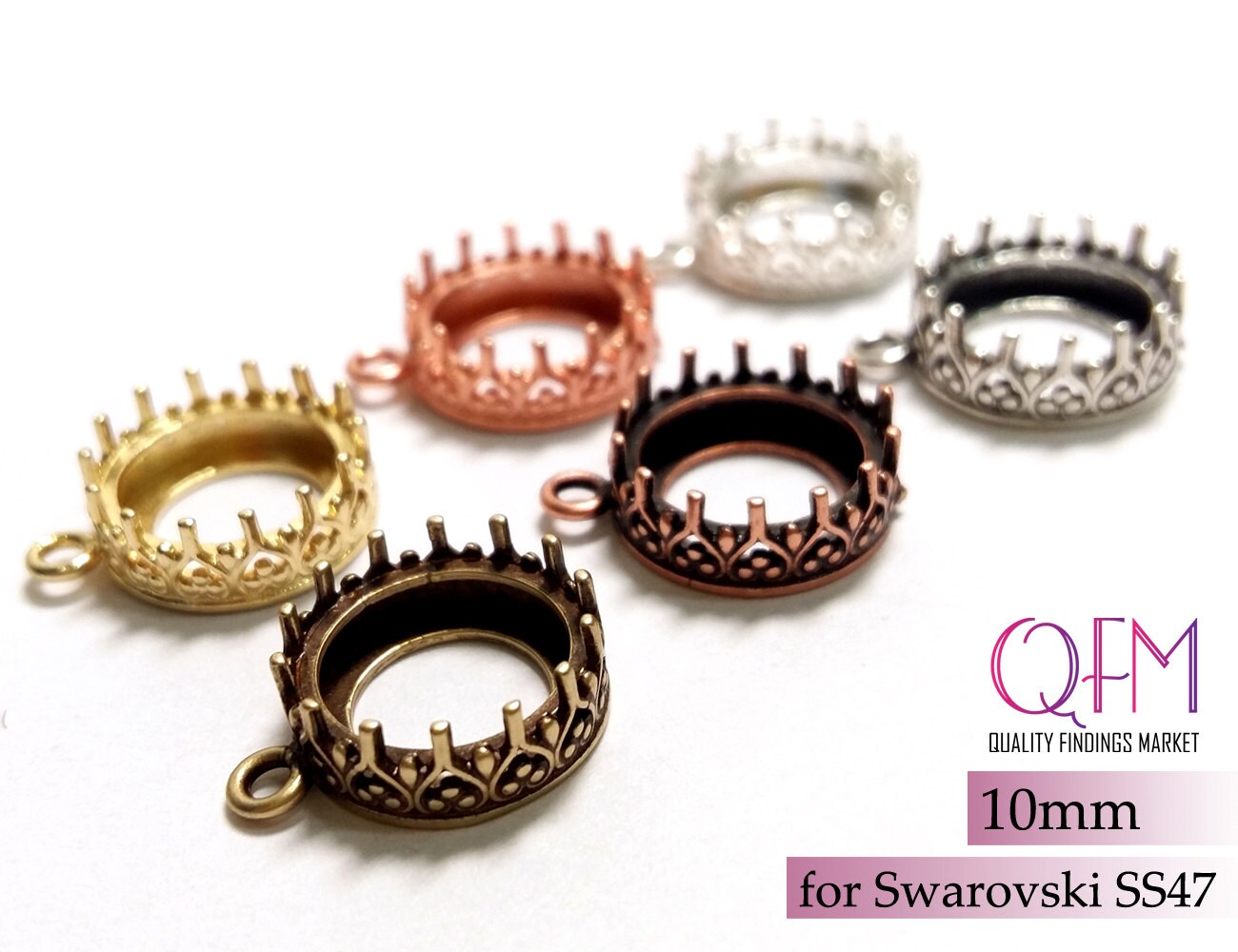 6pcs 10mm Round Bezel Cup Brass With 1 Loop Finishes: Antique / Shiny  Brass, Antique / Shiny Copper Plated, Antique / Shiny Silver - Etsy