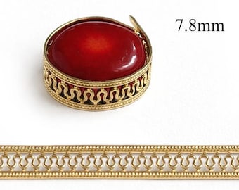 1 pieza de alambre de engaste de galería de latón fundido con patrón de 63x7,8 mm