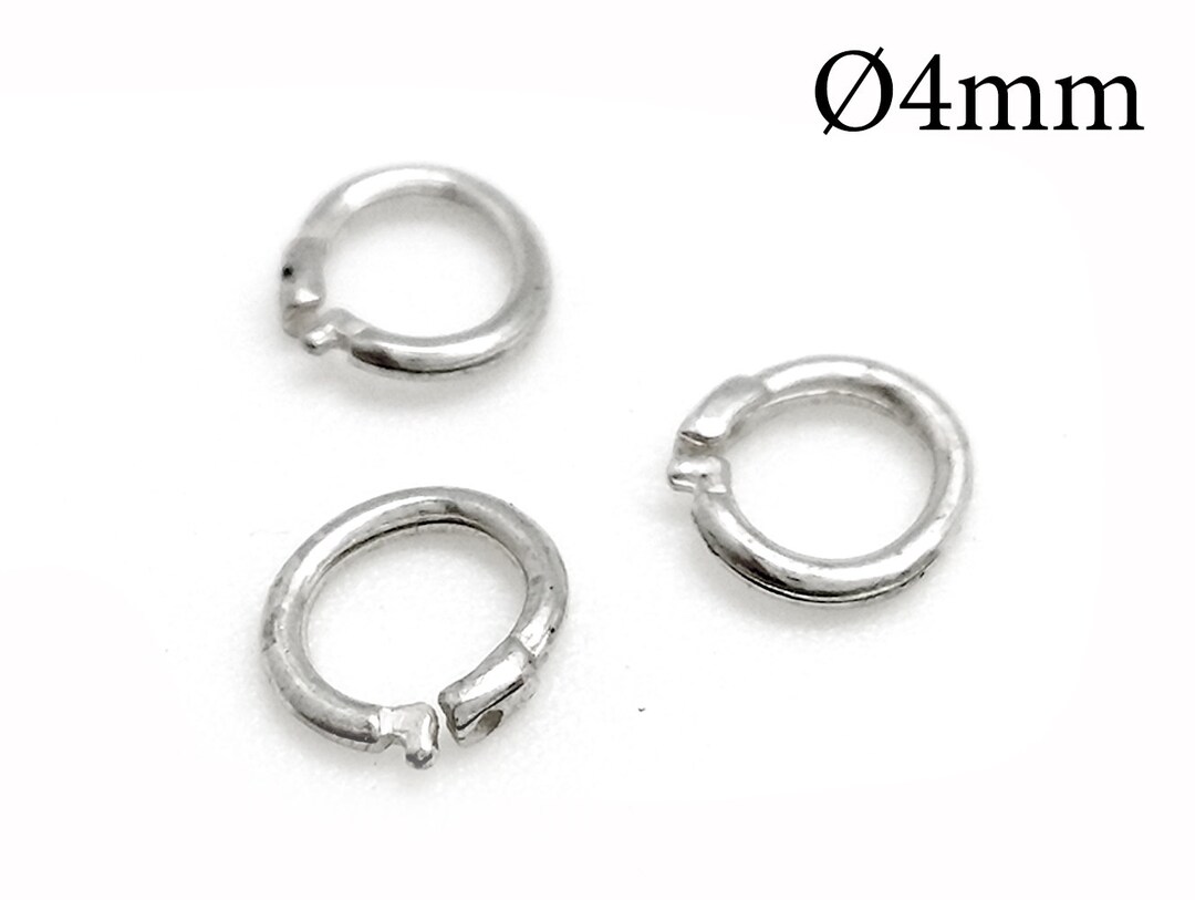 10pcs Sterling Silver Lock in Jump Rings Round Sterling Silver 925 Open Jump Rings Inside