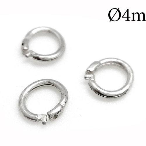 10pcs Sterling Silver Lock in Jump Rings Round Sterling Etsy