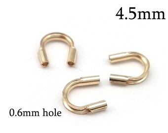 20pcs Wire savers Cable Thimble Gold filled Wire Guards 0.025" (0.6mm), Wire protectors, Findings Wire Guards, Guardians, Wire thimble