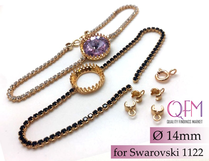 1pc Adjustable Gold Plated Tennis Chain Bracelet Kit With Etsy