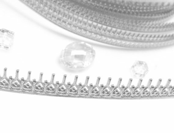 12 inch Gallery Pattern wire - 6mm Sterling silver 935 Decorative Bezel wire