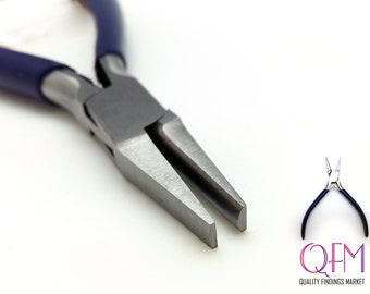 Half Round, Half Flat Nose Pliers Professionally Prepped for Jewelry Making and Beading 3.5x5.1 inches- Dixet - Made in Germany - 1pc