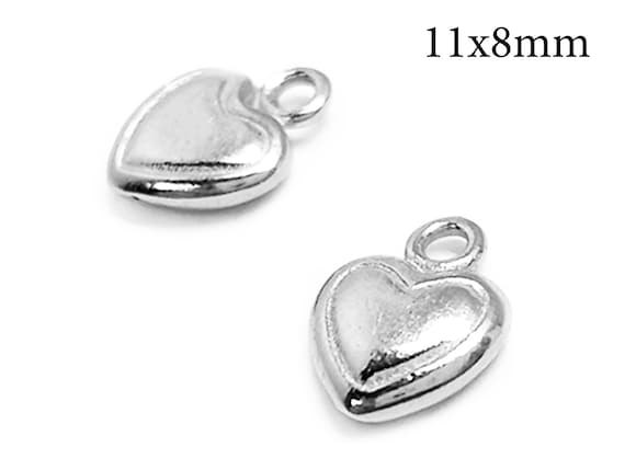 Love Charm with Heart Antiqued Finish Sterling Silver Love Charm with Heart Antiqued Finish Sterling Silver
