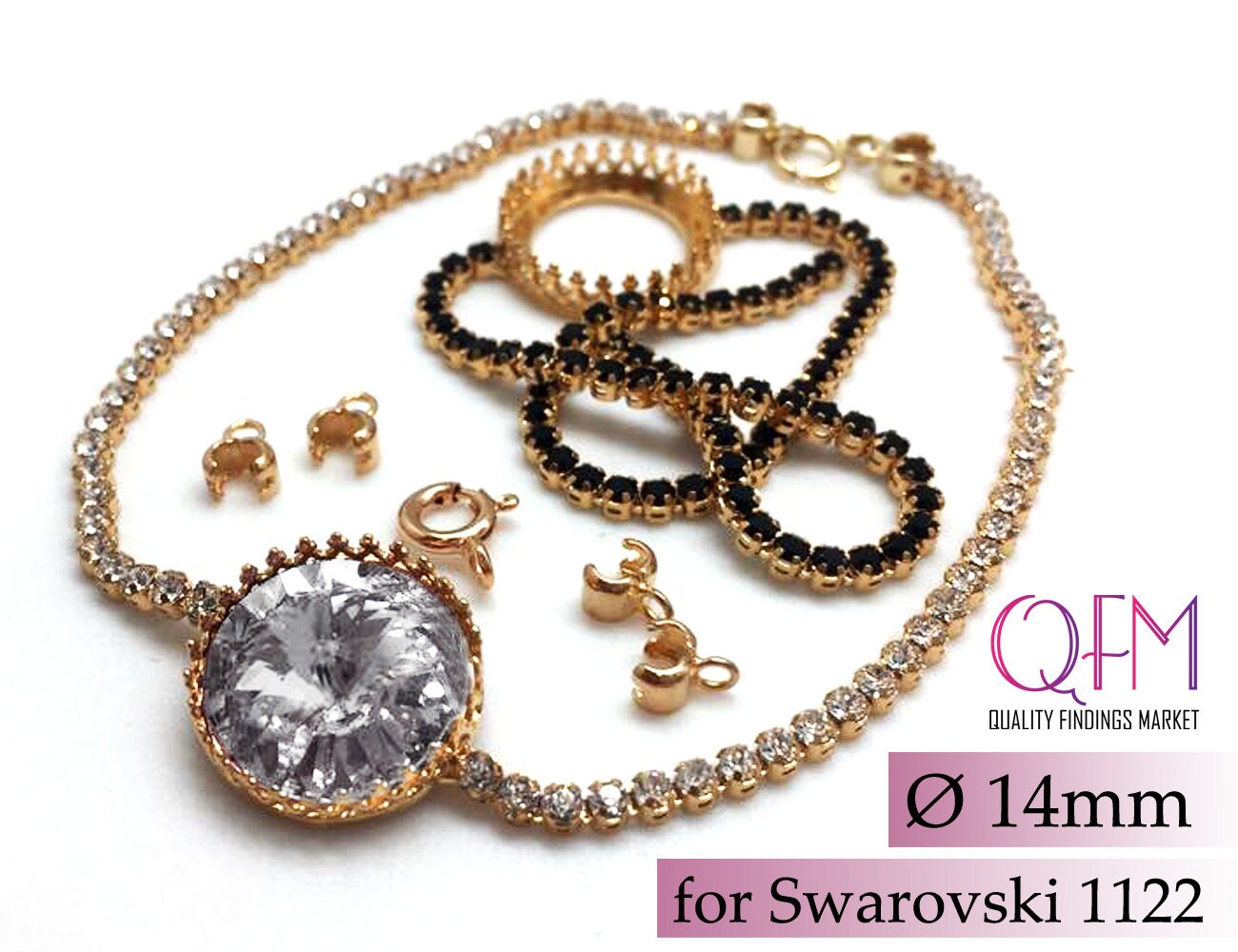 1pc Adjustable Gold plated Tennis Chain Bracelet kit with Etsy