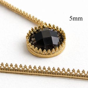 1pc Brass Bezel Wire Crown Pattern 75x5mm - Cast Gallery Wire, Decorative Strip for Bezel Settings & Jewelry Making