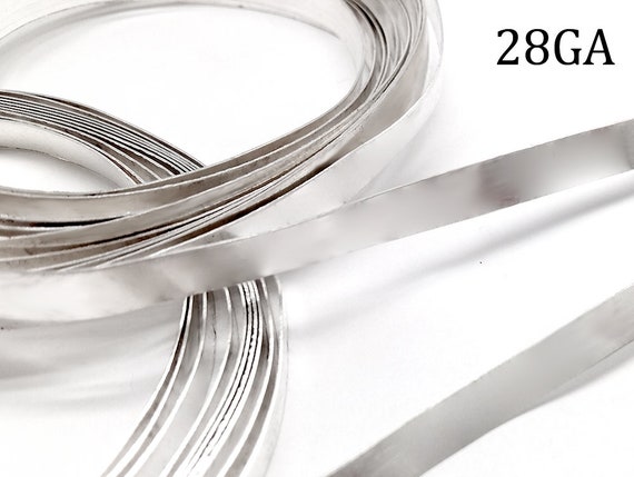 Pure Silver Bezel Wire, 999 Fine Silver Bezel Strip Wire, Flat Smooth Plain  Fine Wire for Jewelry Making 