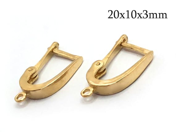 Gold Plated Clip On Earring Findings with Loop 10 Pairs Closeout Final Sale