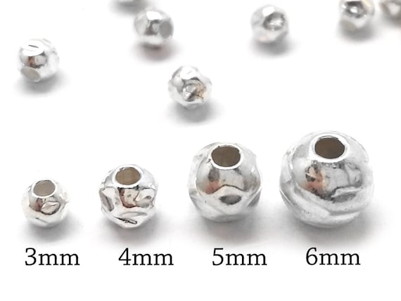 6mm Espaciador Granos de 20 estrellas Plata Plateado espaciador granos pequeño Espaciador granos a granel