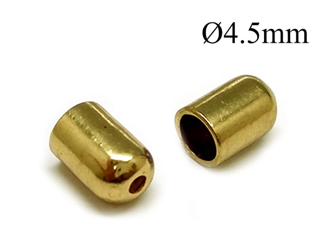 Produktbild von PATIKIL 6er Pack Kupfer-Kabelklemmen 5/32″ (4mm) Zum Crimpen – Robuste Drahtseilhülsen Für Schiff, Zaun & Hängepflanzen, Golden