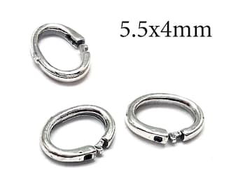 925 Sterling Silver Jump Rings, Open Snap Close Rings, 4 mm 5 mm