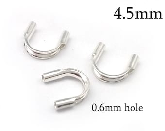 50 stuks draadbeschermers kabelhuls sterlingzilver draadbeschermers 0,025" (0,6 mm), draadbeschermers, draadbeschermers, beschermers, draadhuls