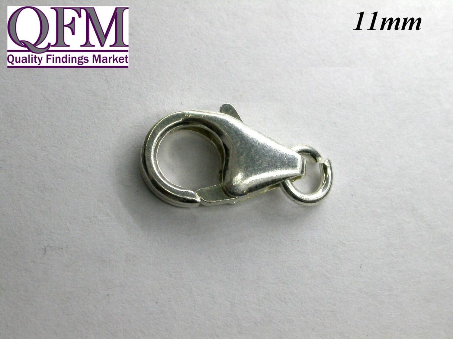 【シルバー925 m'scollector】 10pcs Sterling Silver 925 Lobster Clasp 16mm, 13mm, 11mm, 9mm With
