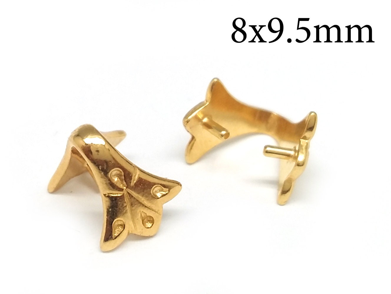 5pcs Brass Pinch Bail Pendant connection Size 8x9mm Pendant Etsy