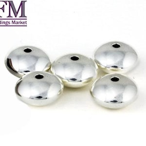 100 stuks sterlingzilveren kralen - sterlingzilveren rondelle tussenkralen, maten 3 mm, 4 mm, 5 mm, 6 mm - Zilveren tussenkralen - kralen voor armband