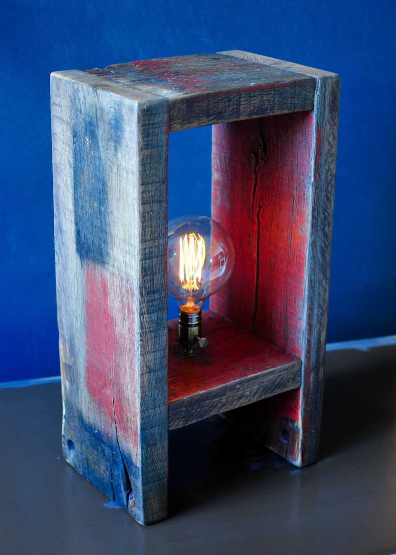 Reclaimed Oak Lamp image 3