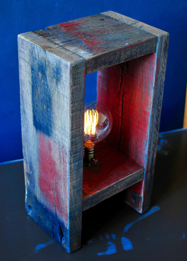 Reclaimed Oak Lamp image 5