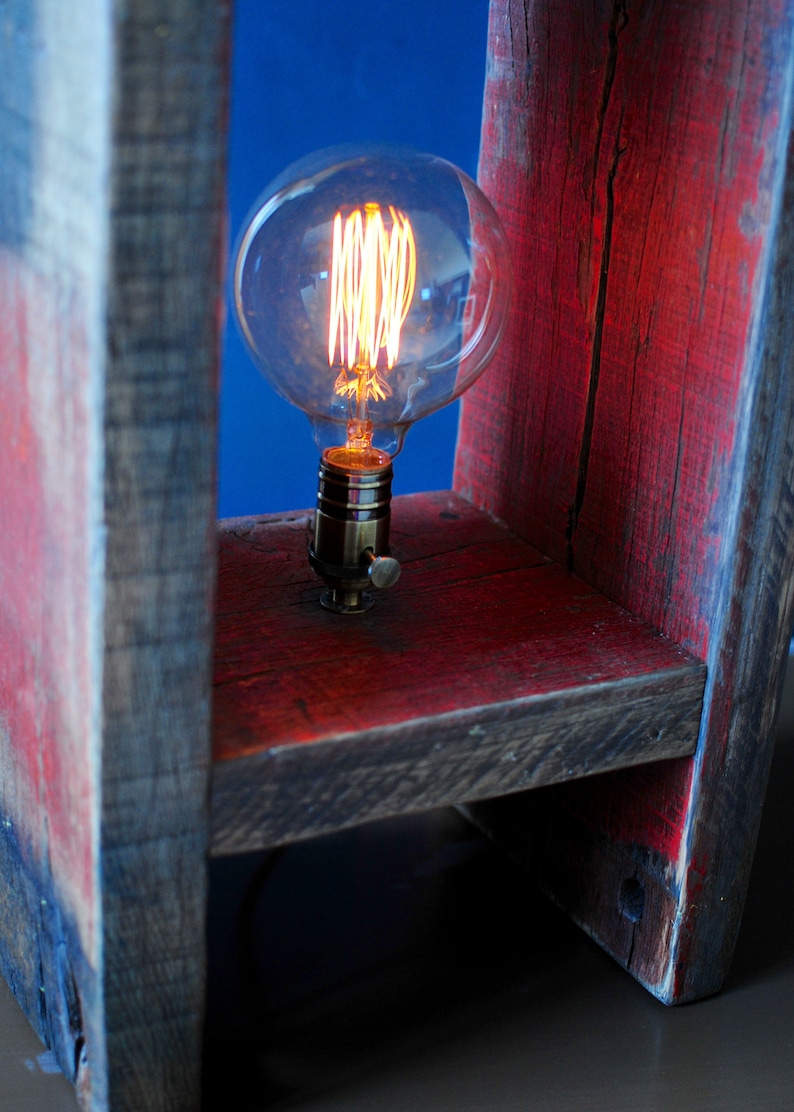 Reclaimed Oak Lamp image 7