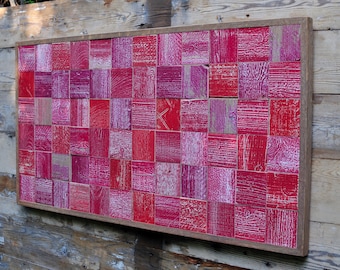 Red Squares Wall Art