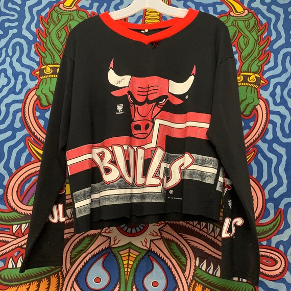 Rare Vintage 1995 Chicago Bulls long sleeve croppe