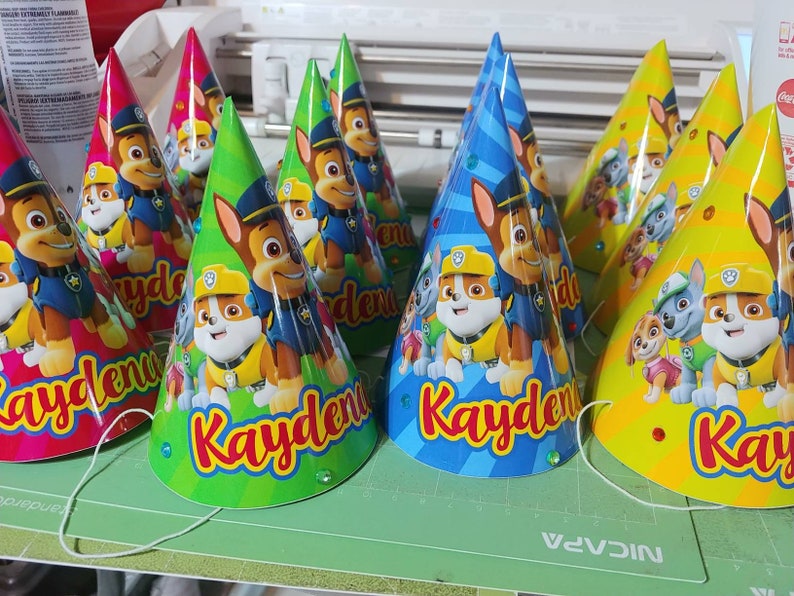 Inspired Paw Patrol Party Hats. Paw Patrol Birthday Etsy