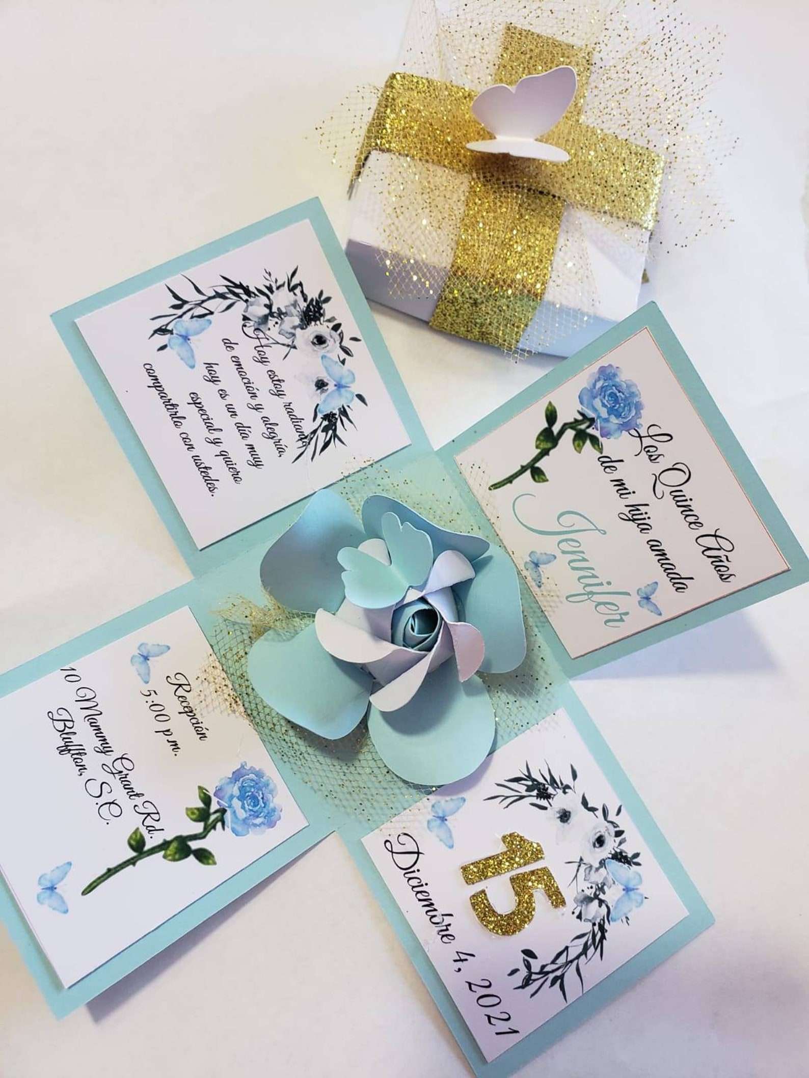 Quinceañera Invitations Exploding Box Sweet 16 Invitation Etsy