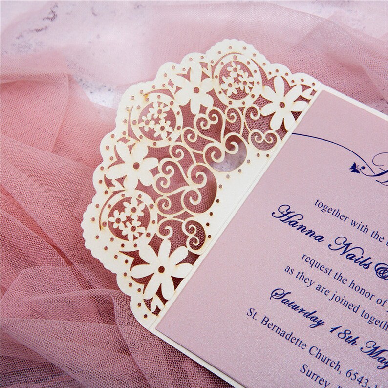 Laser Cut Quinceanera Invitations Laser Cut Wedding Etsy