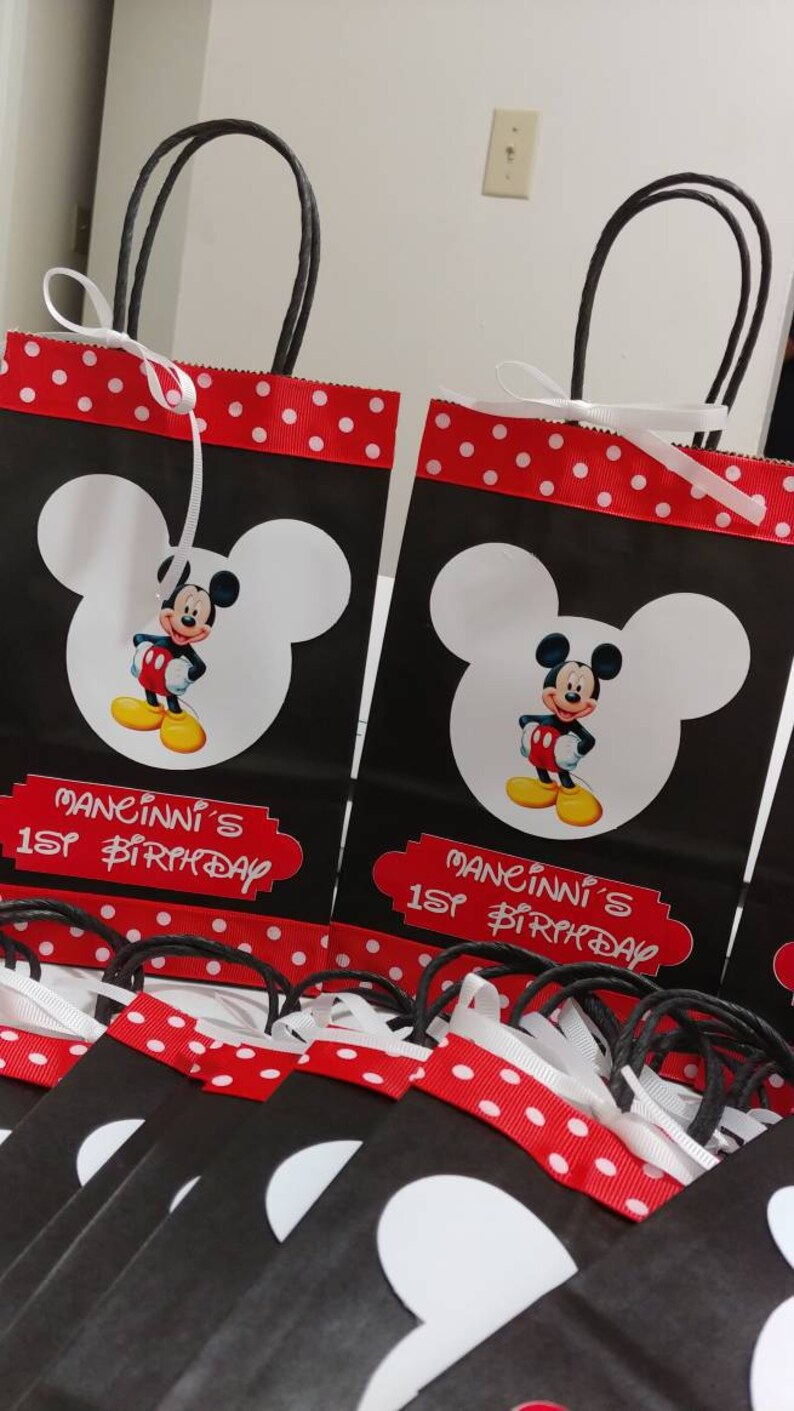 Candy Bags Mickey Mouse Goodie Bags Custom Candy Bags Mickey Etsy