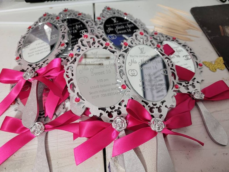 Mirror Invitation Real Mirror Invitation Etsy