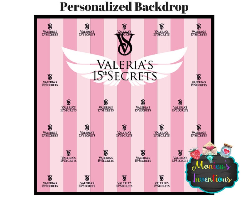 Inspired Victoria Secret Backdrop Vinyl Reusable Pink Stripes Etsy