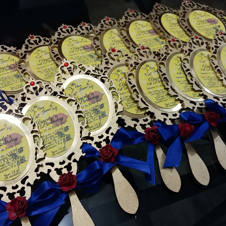 Mirror Invitation Royal Invitation Mirror Quinceanera Etsy