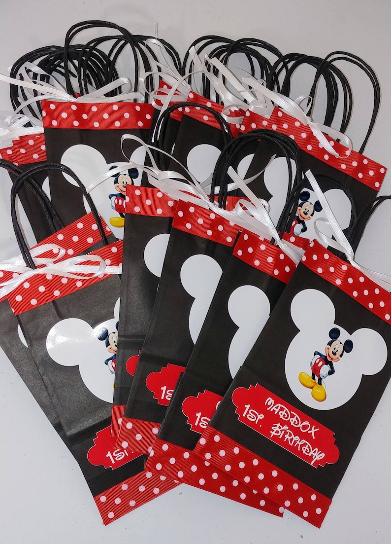 Candy Bags Mickey Mouse Goodie Bags Custom candy bags Mickey Etsy