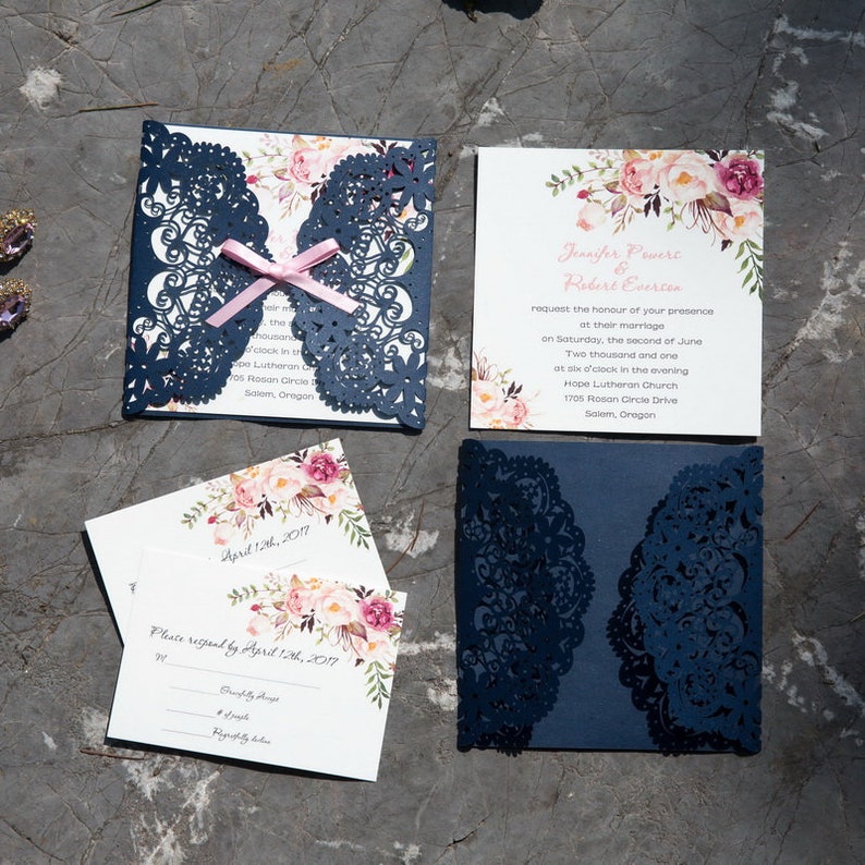 Laser Cut Quinceanera Invitations Laser Cut Wedding Etsy