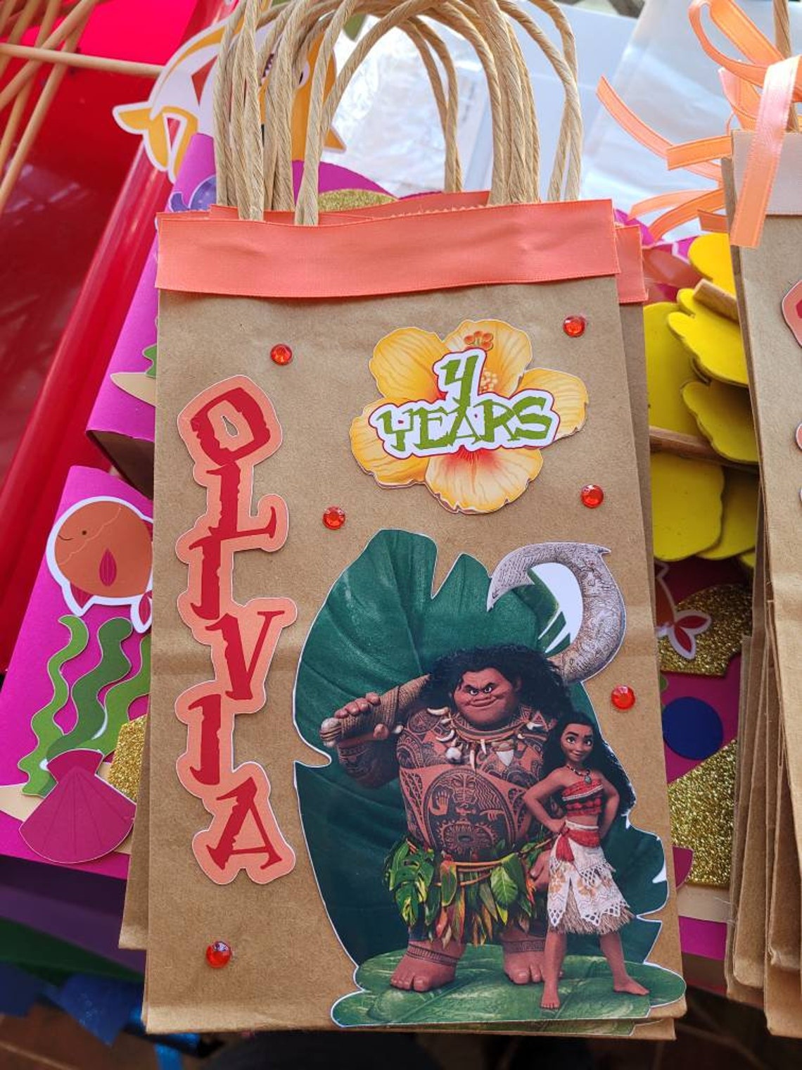 Moana Candybags Custom Moana goodie bags custom goodie bags Etsy
