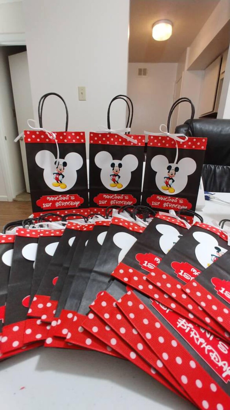 Candy Bags Mickey Mouse Goodie Bags Custom candy bags Mickey Etsy