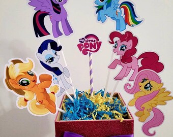 My Little Pony Centerpiece Pony Birthday Pony Decorations | Etsy