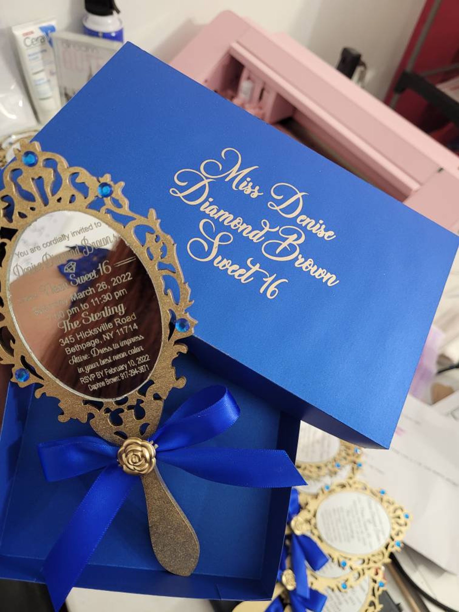 Mirror invitation Real mirror invitation Etsy