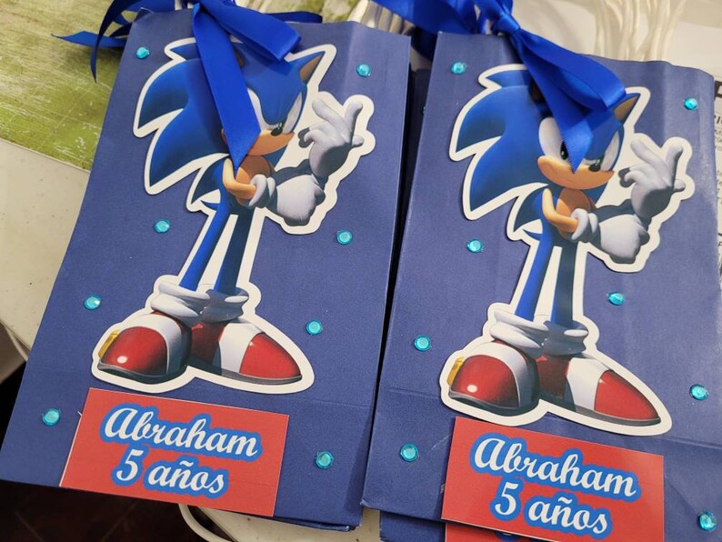 Sonic Candybags Sonic Treat Bags Sonic Party Sonic Custom Etsy