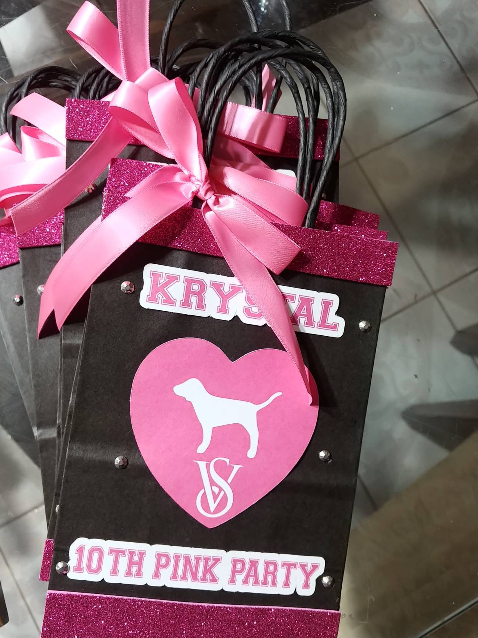 Pink Candybags Victoria Secret goodie bags custom goodie bags Etsy