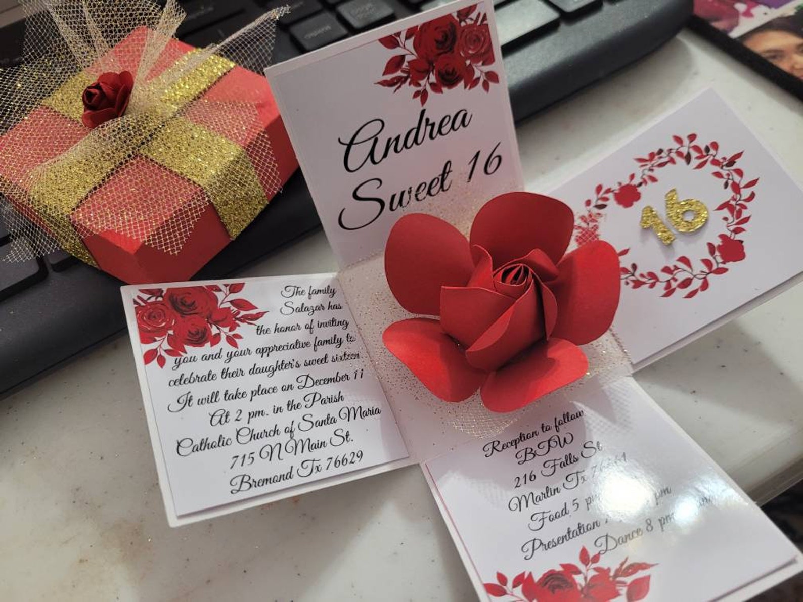 Quinceañera Invitations Exploding Box Sweet 16 Invitation Etsy