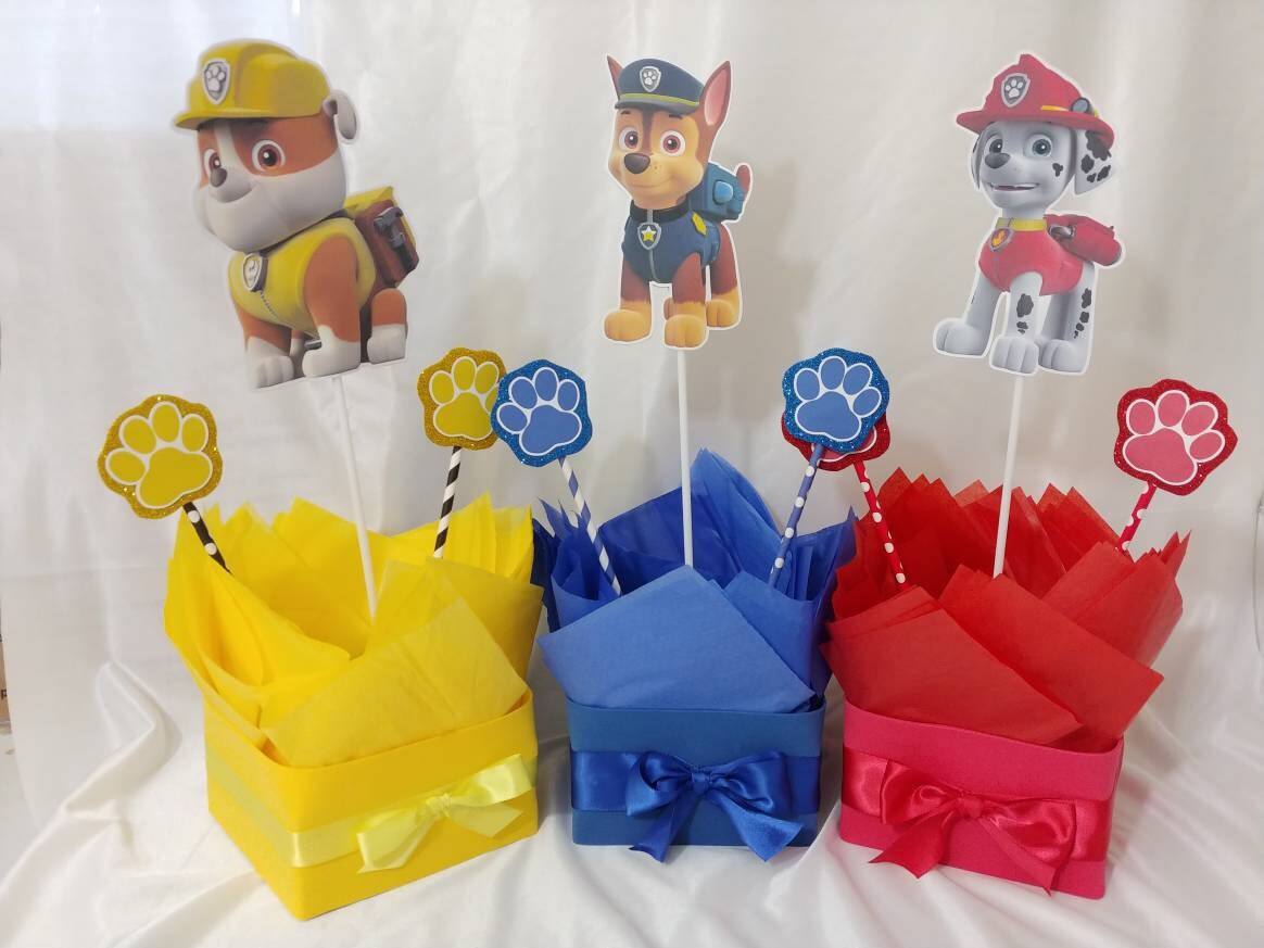 Paw Patrol Centerpiece Paw Patrol Party Skye Centerpiece Chase | Etsy