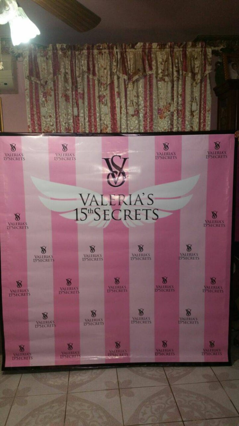 Inspired Victoria Secret Backdrop Vinyl Reusable Pink ...