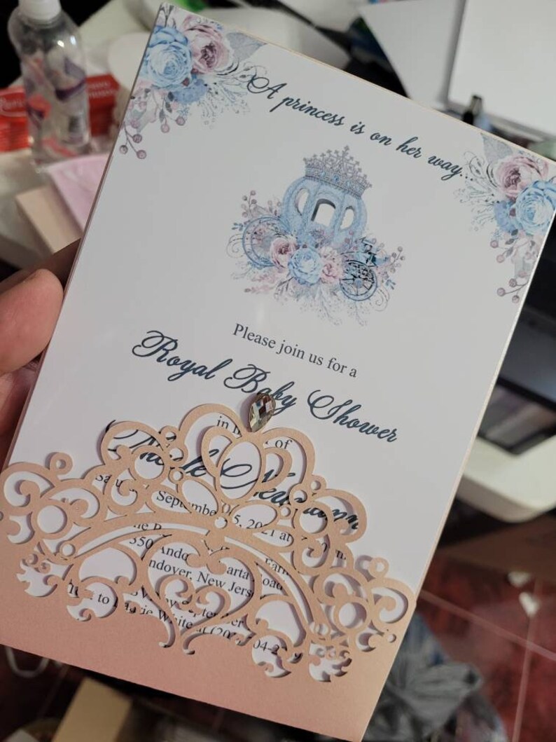 Laser cut quinceanera invitations Royal celebration invites Etsy