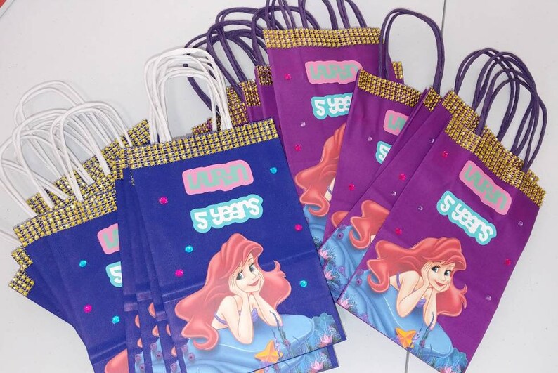 Little Mermaid Goodie Bags
 Little Mermaid Custom Candybags goo bags custom goo bags